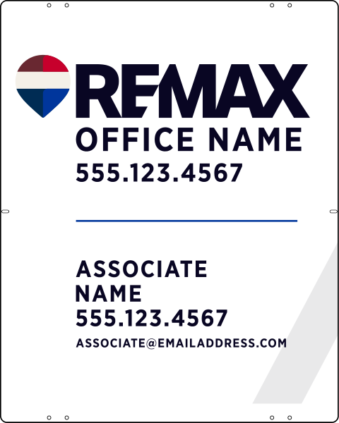 Reflective Associate Name Sign Panel, 30h x 24w, .040 Aluminum